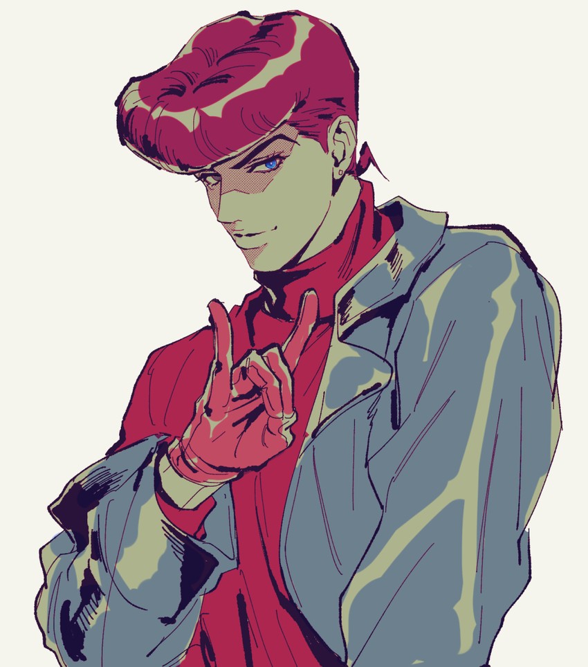 higashikata josuke (jojo no kimyou na bouken and 1 more) drawn by j00001j0