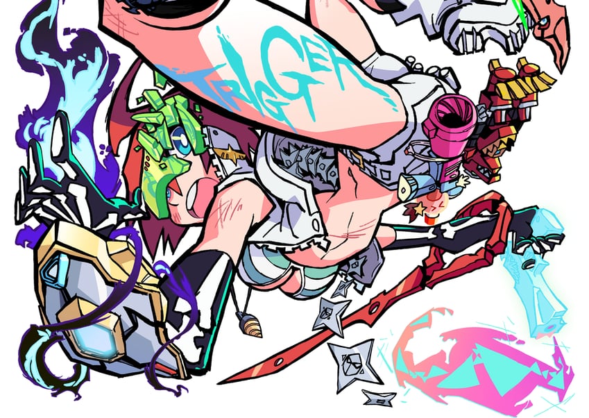 luluco, trigger-chan, dynazenon, and fujikido kenji (kill la kill and 11 more)
