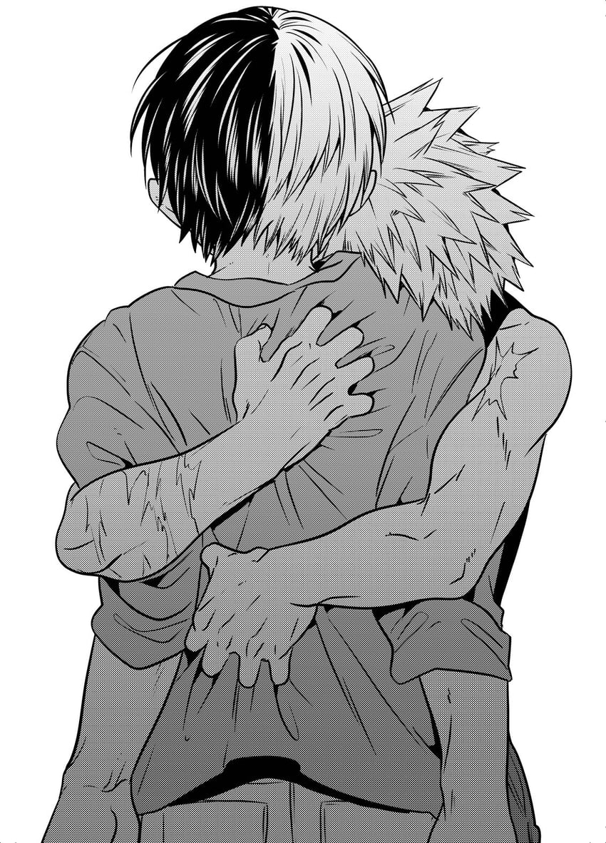 bakugou katsuki and todoroki shoto (boku no hero academia) drawn by ikuhashi_muiko