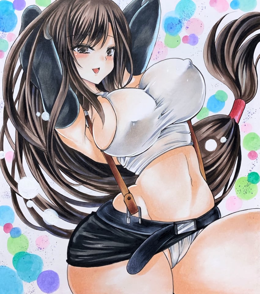 tifa lockhart (final fantasy and 1 more) drawn by twobee