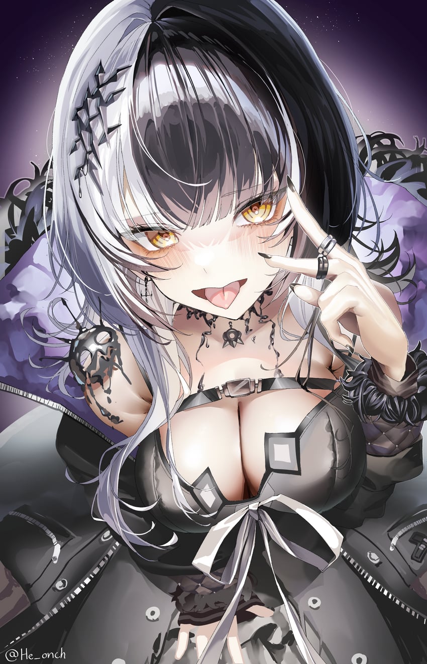 shiori novella and yorick (hololive and 1 more) drawn by makigaihe