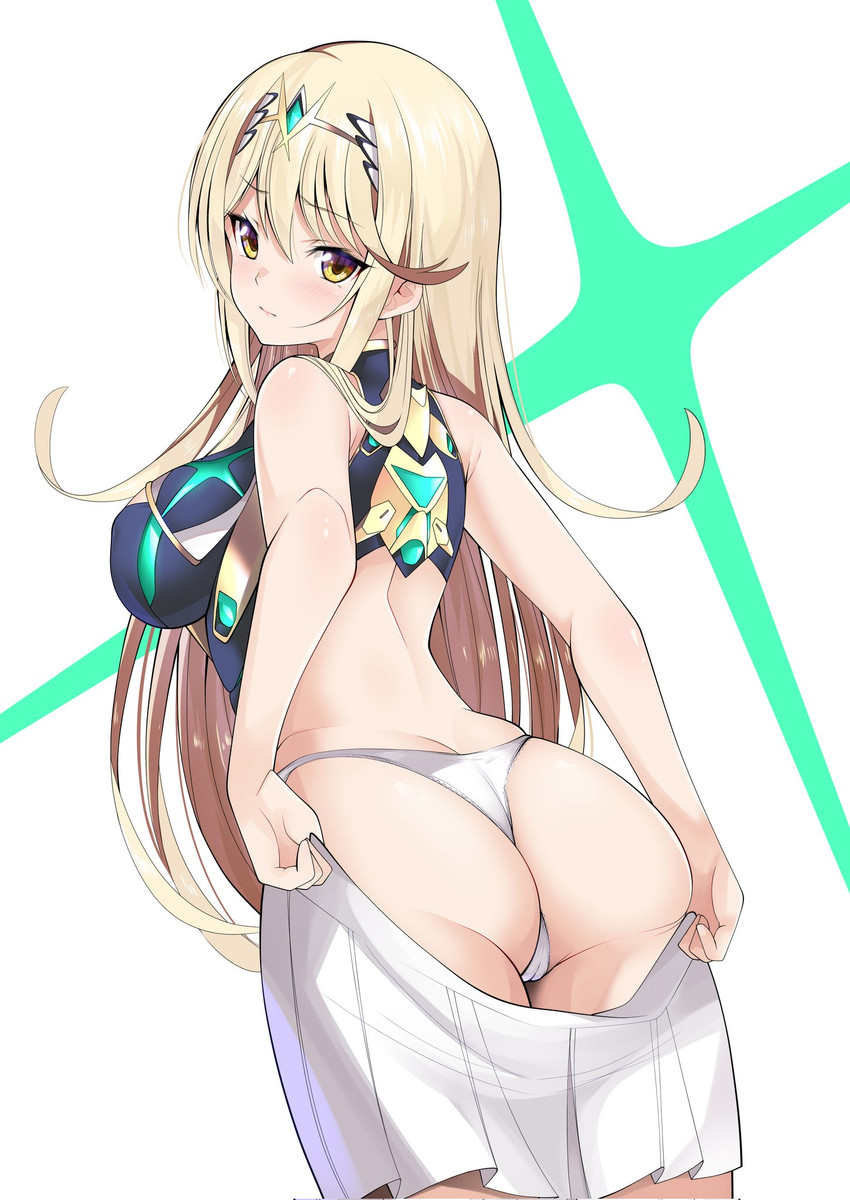 mythra (xenoblade chronicles and 1 more) drawn by daive