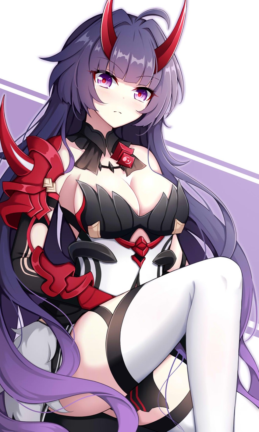 raiden mei (honkai and 1 more) drawn by lucky_keai