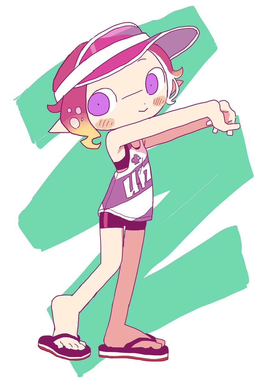inkling player character, inkling girl, and sumomo (splatoon) drawn by ikuta_semi