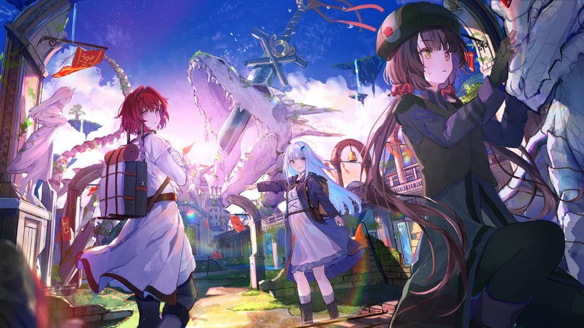 lize helesta, ange katrina, and inui toko (nijisanji and 1 more) drawn by rei_(farta_litia)