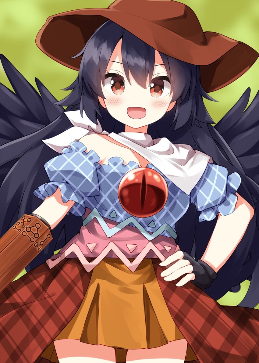 reiuji utsuho and kurokoma saki (touhou) drawn by ruu_(tksymkw)