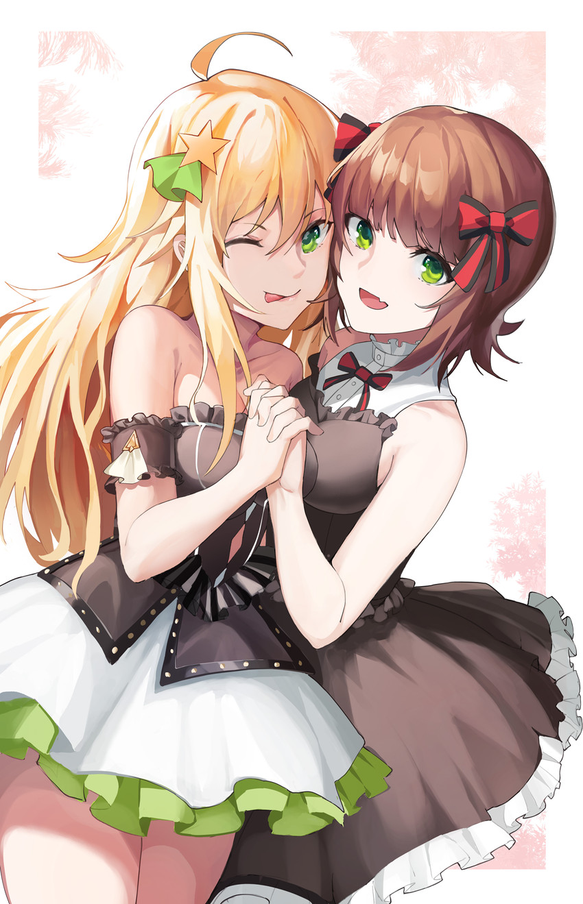 hoshii miki and amami haruka (idolmaster and 1 more) drawn by madao