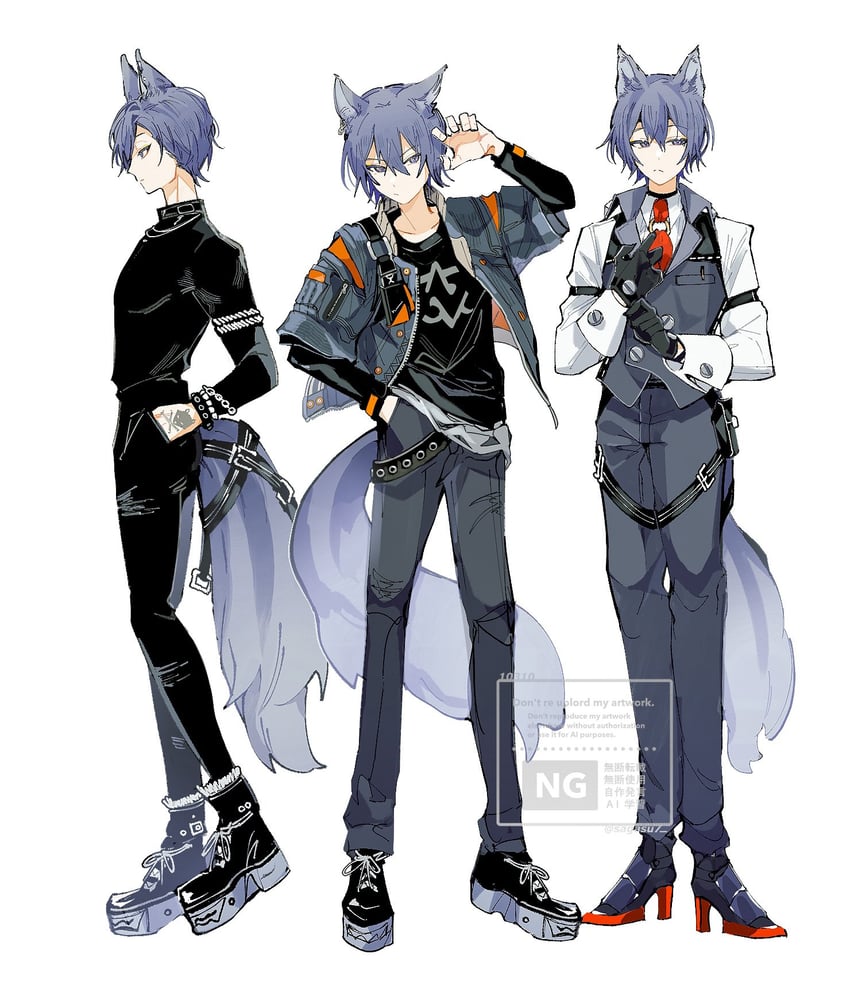 wise and von lycaon (zenless zone zero) drawn by sagasu7