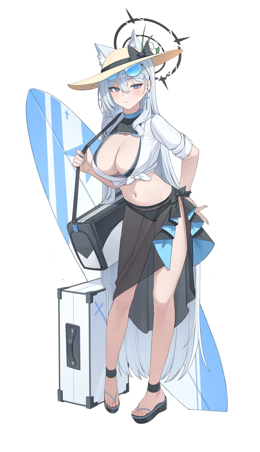 shiroko and shiroko terror (blue archive) drawn by pang-yo