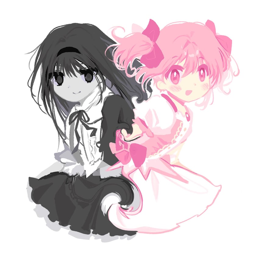 akemi homura and kaname madoka (mahou shoujo madoka magica and 1 more) drawn by kerimka31328031