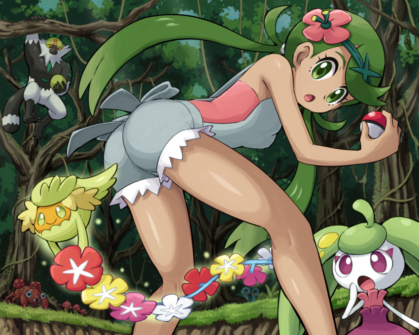 mallow, comfey, steenee, paras, and passimian (pokemon and 1 more) drawn by pokemoa
