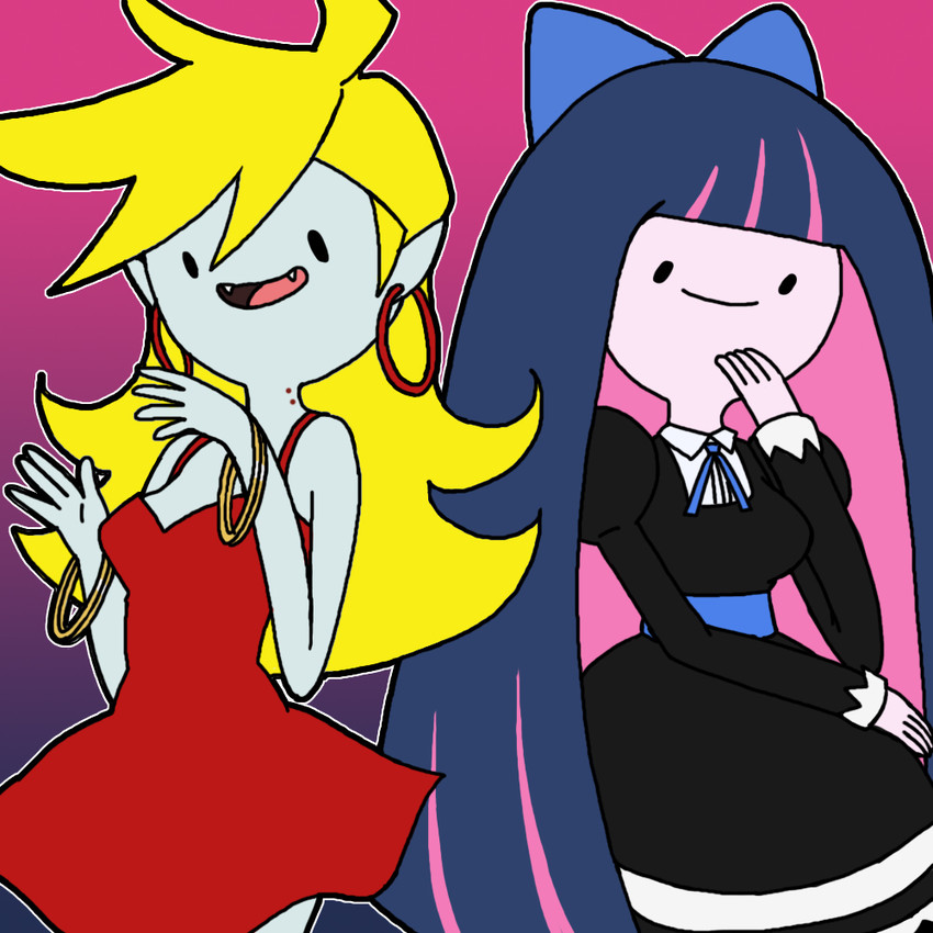 stocking, panty, marceline abadeer, and princess bonnibel bubblegum (panty & stocking with garterbelt and 1 more) drawn by itimu