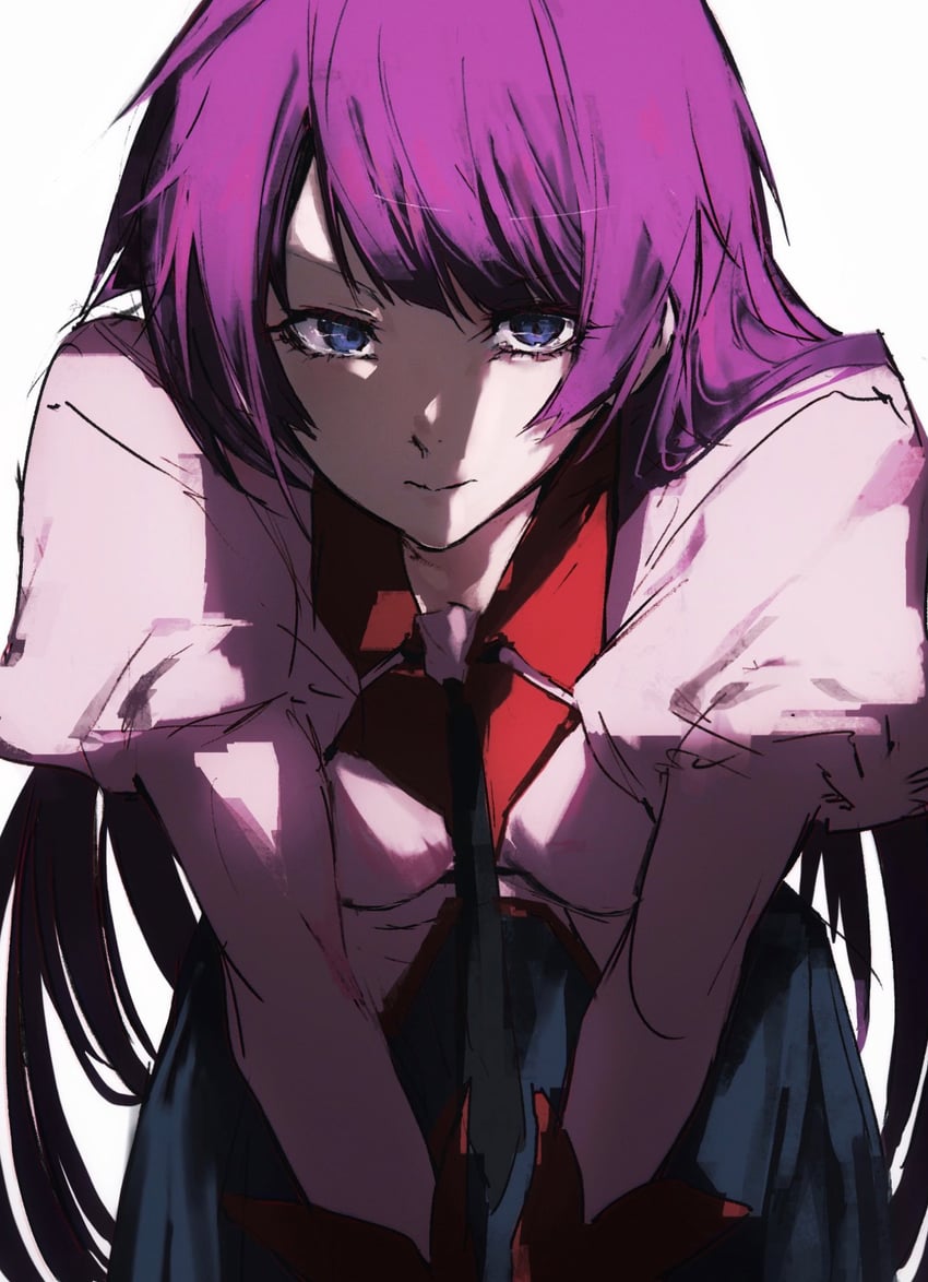 senjougahara hitagi (monogatari and 1 more) drawn by moku_(muooku)