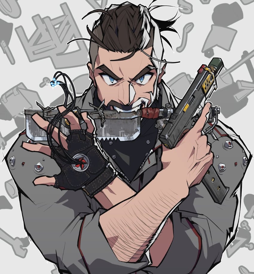 p-3 and char-les (atomic heart) drawn by fukurau