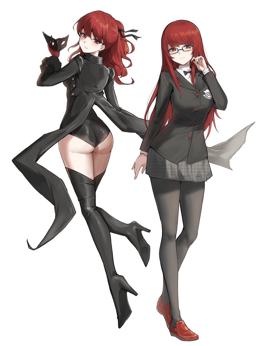 yoshizawa kasumi (persona and 2 more) drawn by unique_(pixiv12704744)