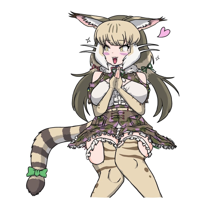 jungle cat (kemono friends and 1 more) drawn by haro_(halo_kabe)