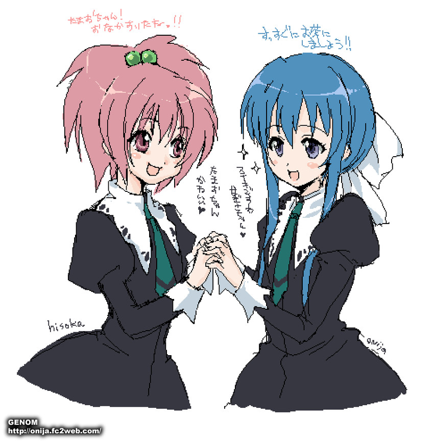 aoi nagisa and suzumi tamao (strawberry panic!) drawn by onija_tarou