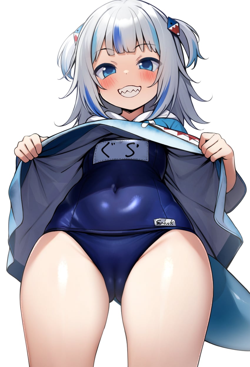 gawr gura (hololive and 1 more) drawn by sakanaya_(sakanaya952)