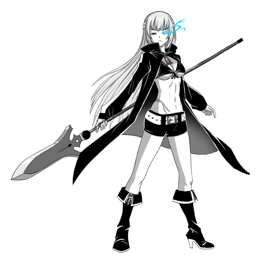 black rock shooter and vert (neptune and 1 more) drawn by enmouno