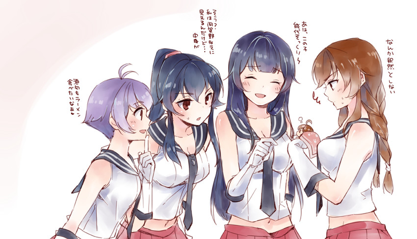 fairy, yahagi, noshiro, agano, sakawa, and 1 more (kantai collection) drawn by ichinomiya_(blantte)