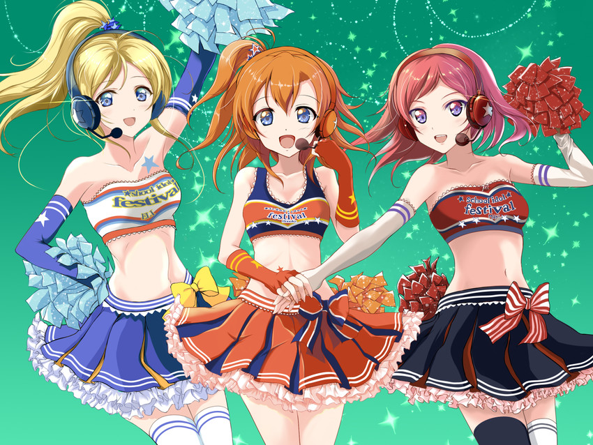 nishikino maki, ayase eli, and kosaka honoka (love live! and 2 more) drawn by 41y_(yooichiwai)