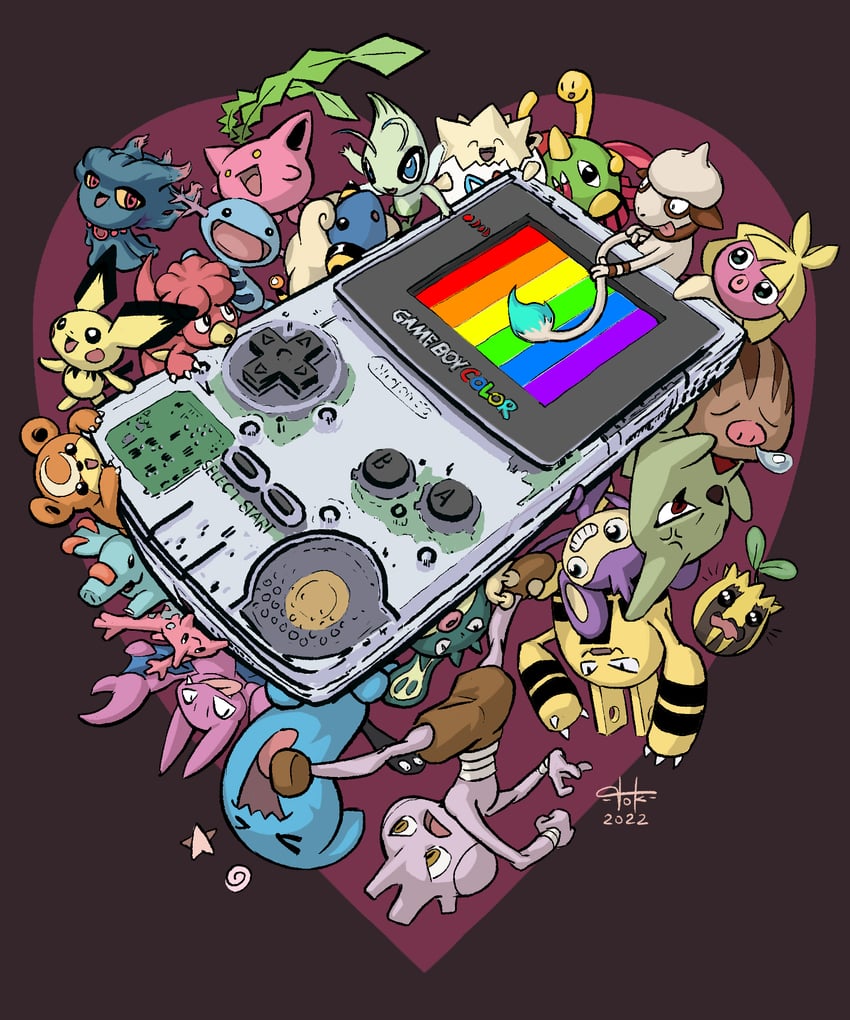 pichu, celebi, togepi, wooper, hoppip, and 19 more (pokemon and 1 more) drawn by leandro_tokarevski