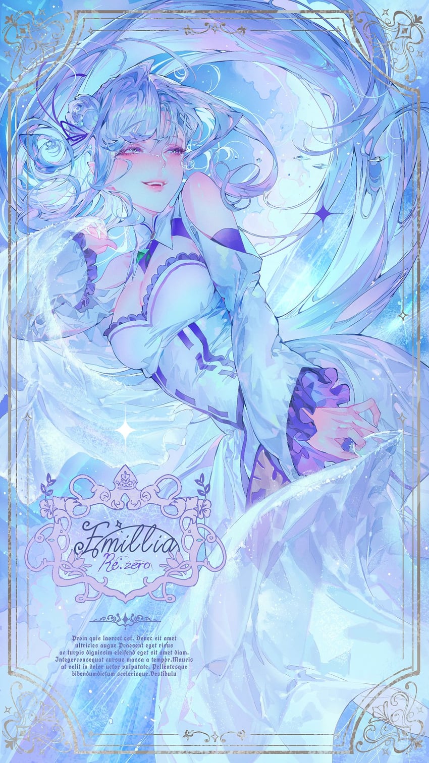 emilia (re:zero kara hajimeru isekai seikatsu) drawn by otaeku777