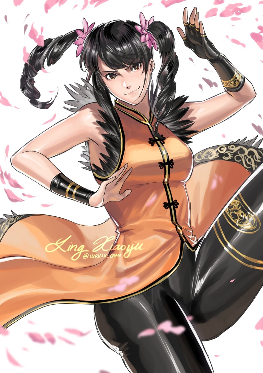 ling xiaoyu (tekken and 1 more) drawn by hanny_(uirusu_chan)