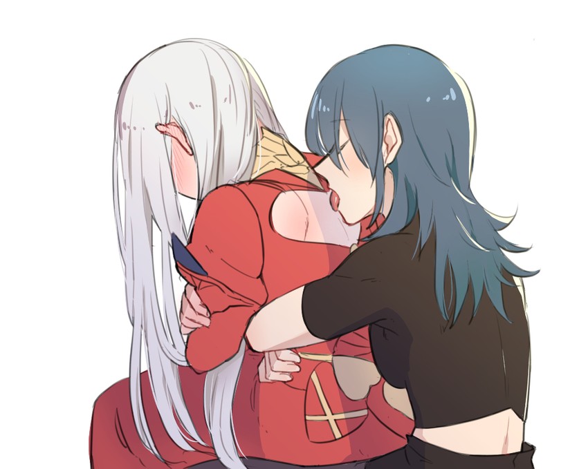 female byleth and edelgard von hresvelg (fire emblem and 1 more) drawn by riromomo