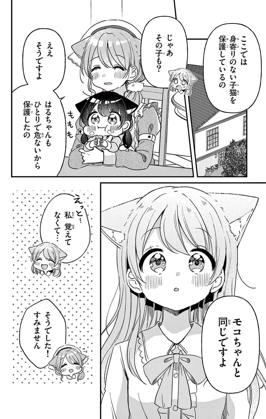 moco, haru, and makia (fushigi na neko no machi meltier) drawn by sakura_oriko