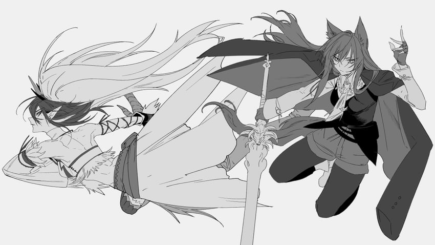 texas, texas the omertosa, yato, and kirin r yato (arknights and 1 more) drawn by kaifei_(kaifei_29)