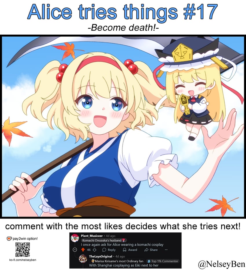 alice margatroid, shiki eiki, shanghai doll, and onozuka komachi (touhou) drawn by bnelsey