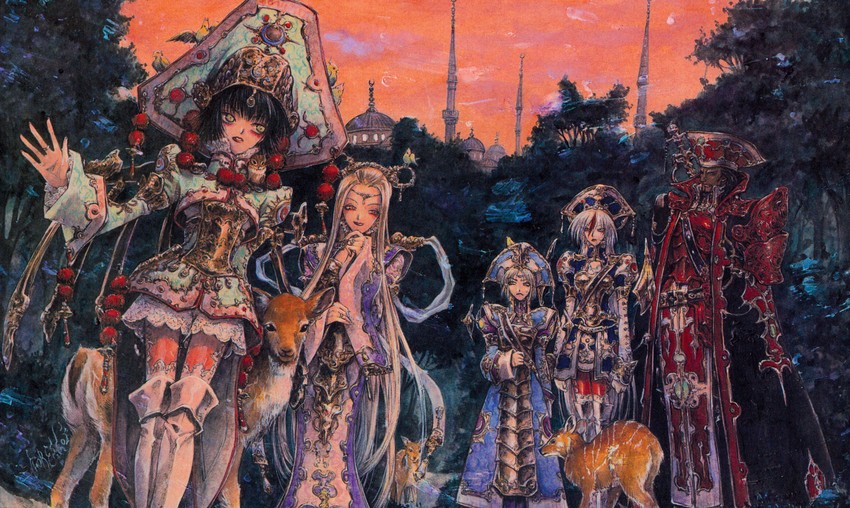 seth nightroad, astharoshe asran, ion fortuna, mirka fortuna, and baibars (trinity blood) drawn by shibamoto_thores