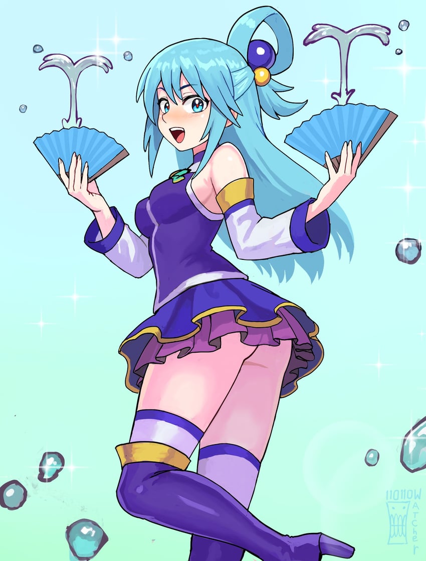aqua (kono subarashii sekai ni shukufuku wo!) drawn by watcher_hollow
