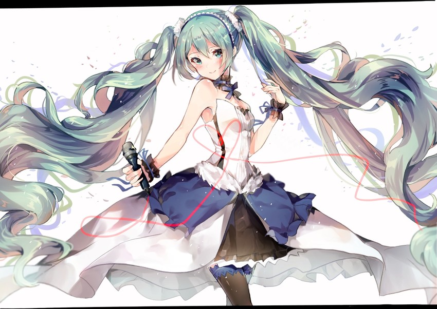 hatsune miku (vocaloid and 2 more) drawn by rokku