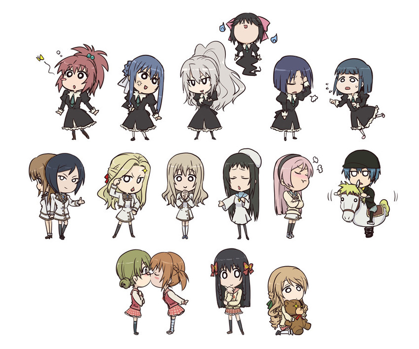 aoi nagisa, suzumi tamao, hanazono shizuma, nanto yaya, minamoto chikaru, and 8 more (strawberry panic!)