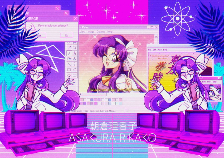 asakura rikako (touhou and 4 more) drawn by littlecloudie