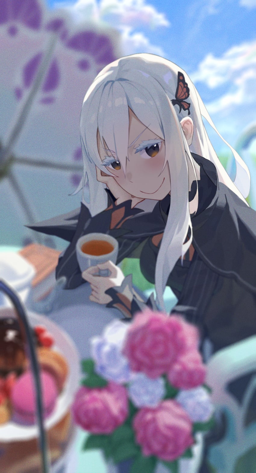 echidna (re:zero kara hajimeru isekai seikatsu) drawn by chiyo_kami