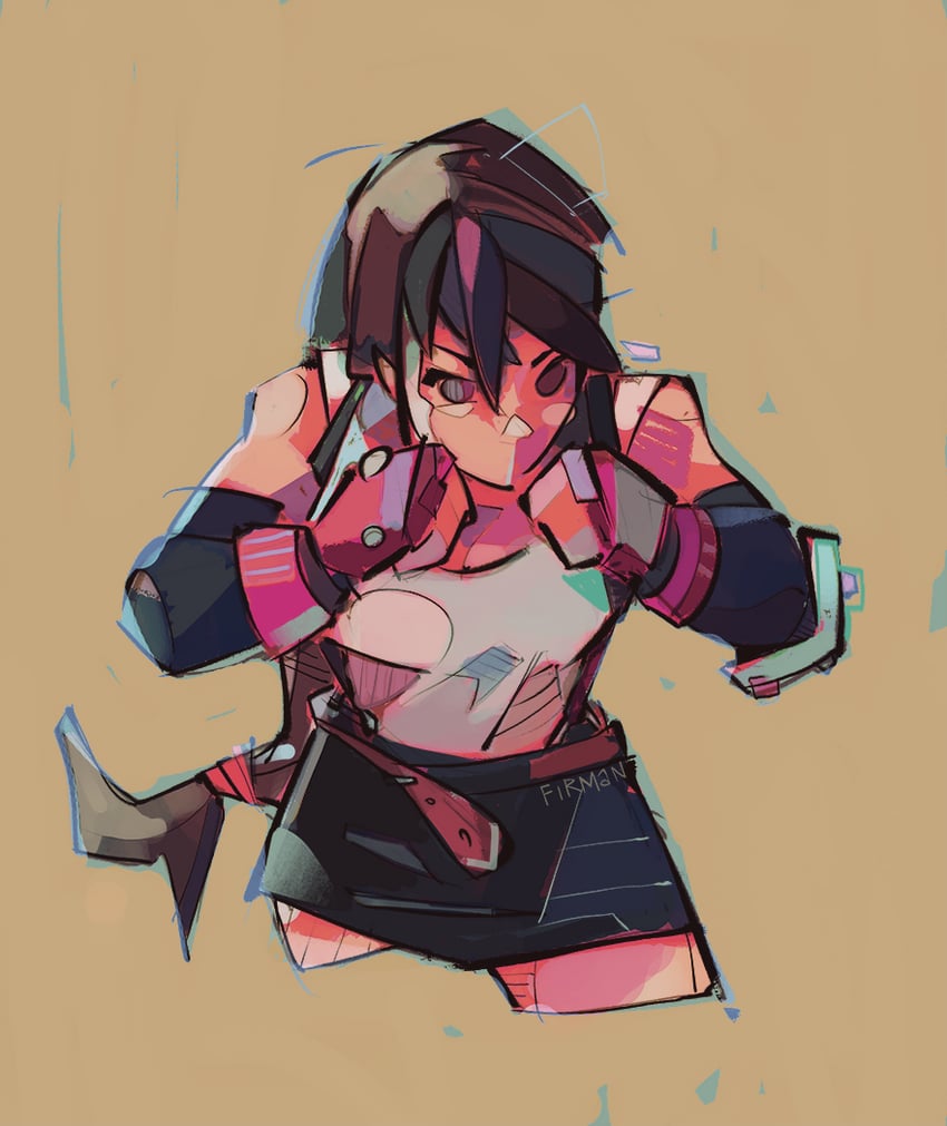 tifa lockhart (final fantasy and 1 more) drawn by michaelfirman
