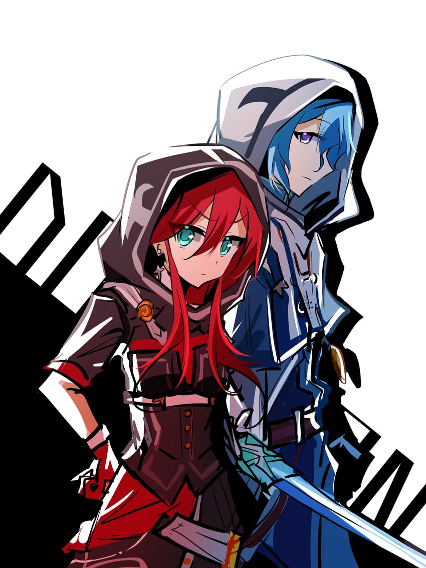 celis ortesia and rion balthazar (eiyuu densetsu and 2 more) drawn by 25ocoveryui