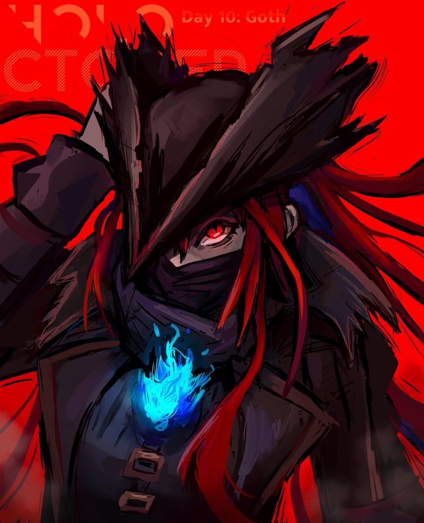 elizabeth rose bloodflame and hunter (hololive and 2 more) drawn by yume_(yume_ato29)