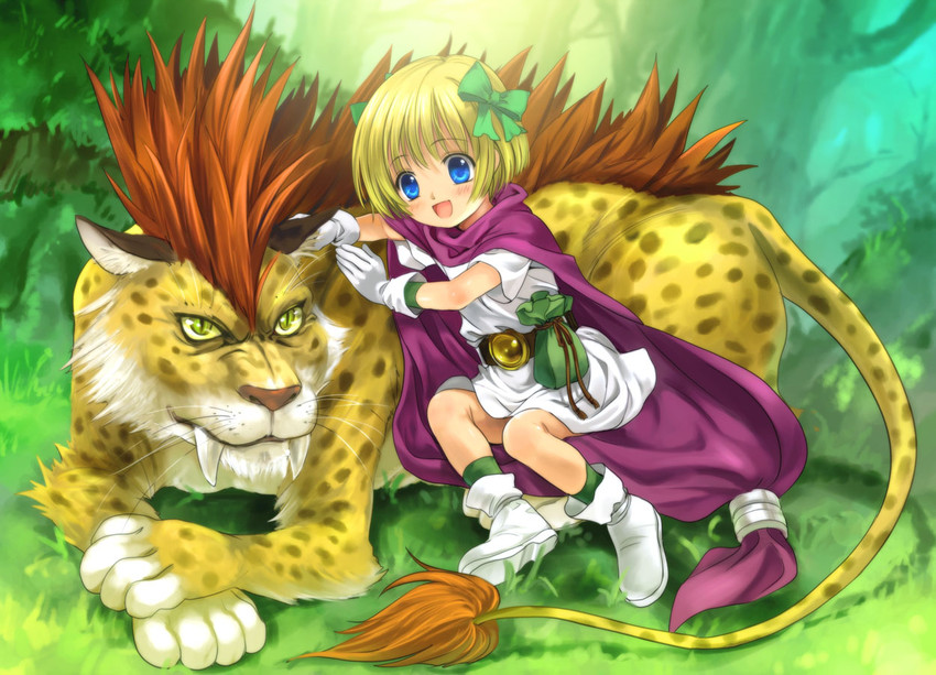 hero's daughter and borongo (dragon quest and 1 more) drawn by mutsuki_(moonknives)