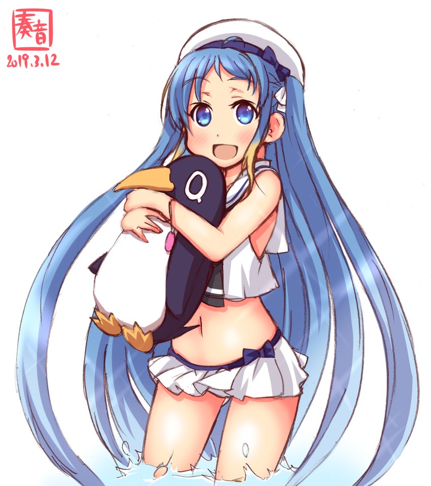 samidare and failure penguin (kantai collection) drawn by kanon_(kurogane_knights)