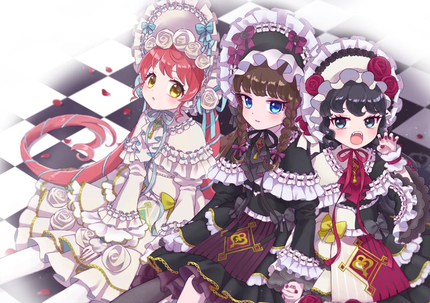 kurosu aroma, shiratama mikan, and gaaruru (pretty series and 1 more) drawn by jinno_(jin_c_kkry)