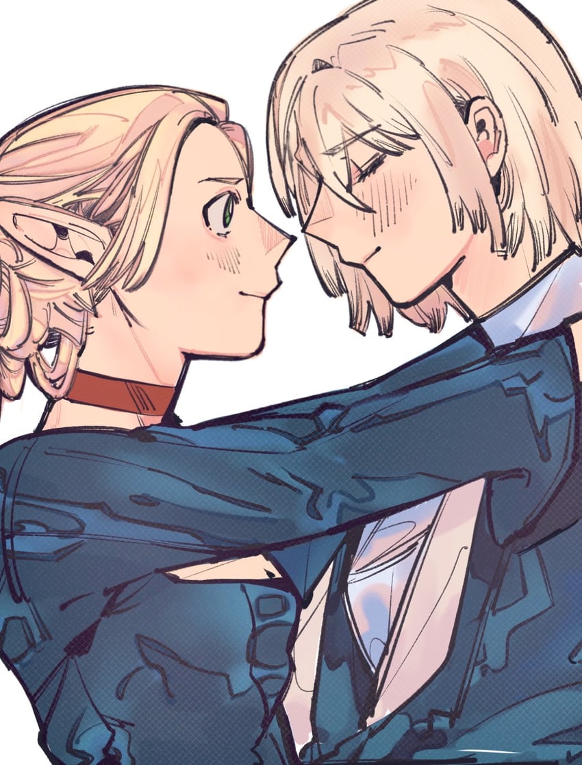 marcille donato and falin touden (dungeon meshi) drawn by dohwa110