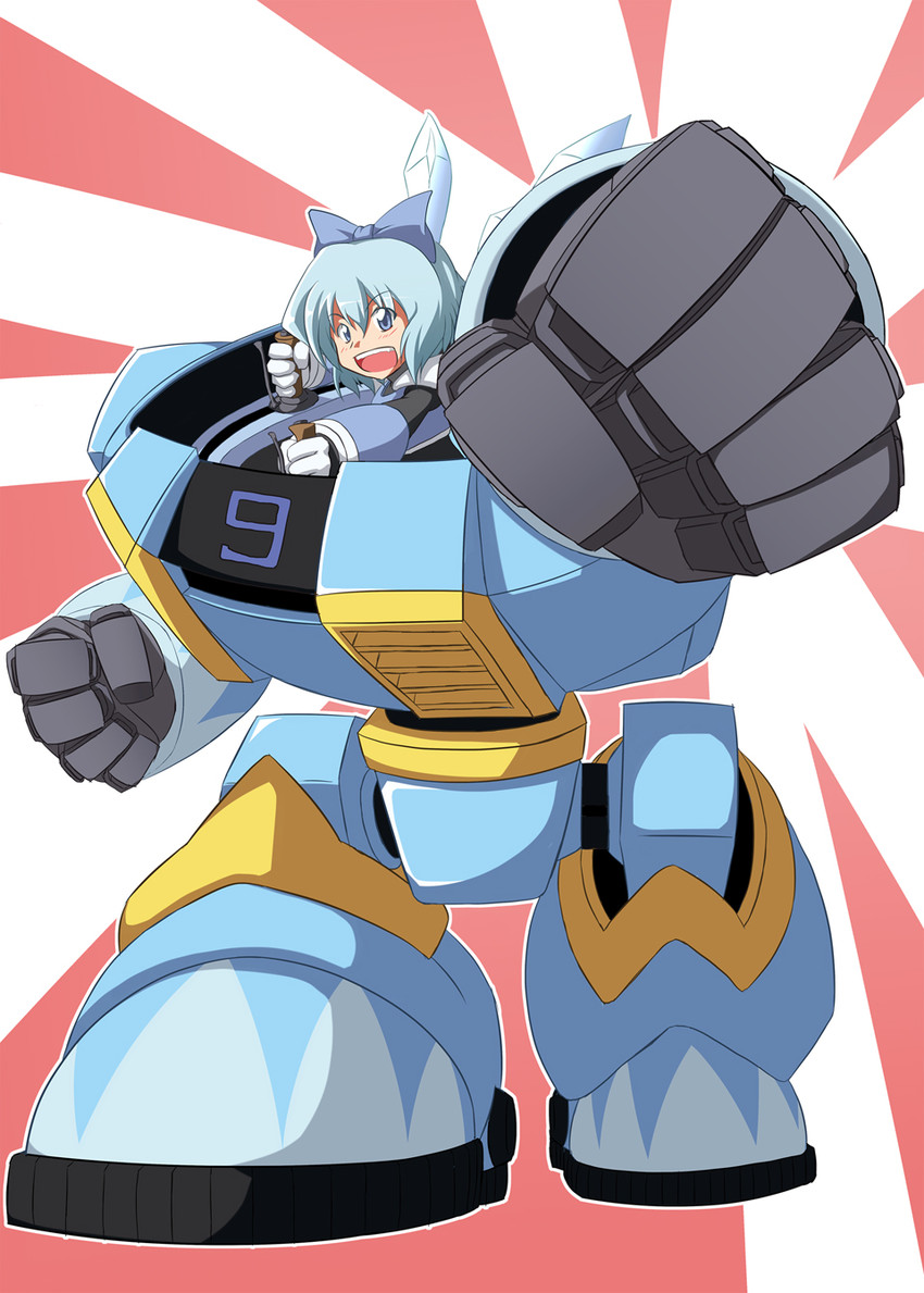 cirno (touhou and 2 more) drawn by sumikaze_midi