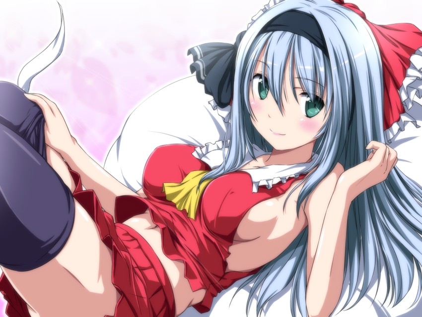 hakurei reimu and konpaku youmu (touhou) drawn by nori_tamago