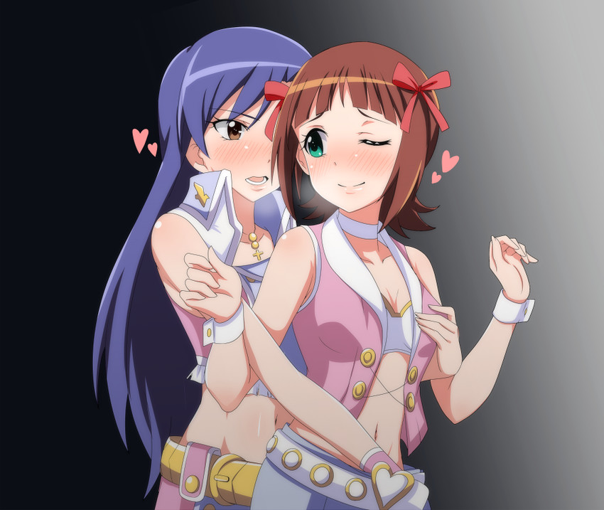 kisaragi chihaya and amami haruka (idolmaster) drawn by jabara_tornado
