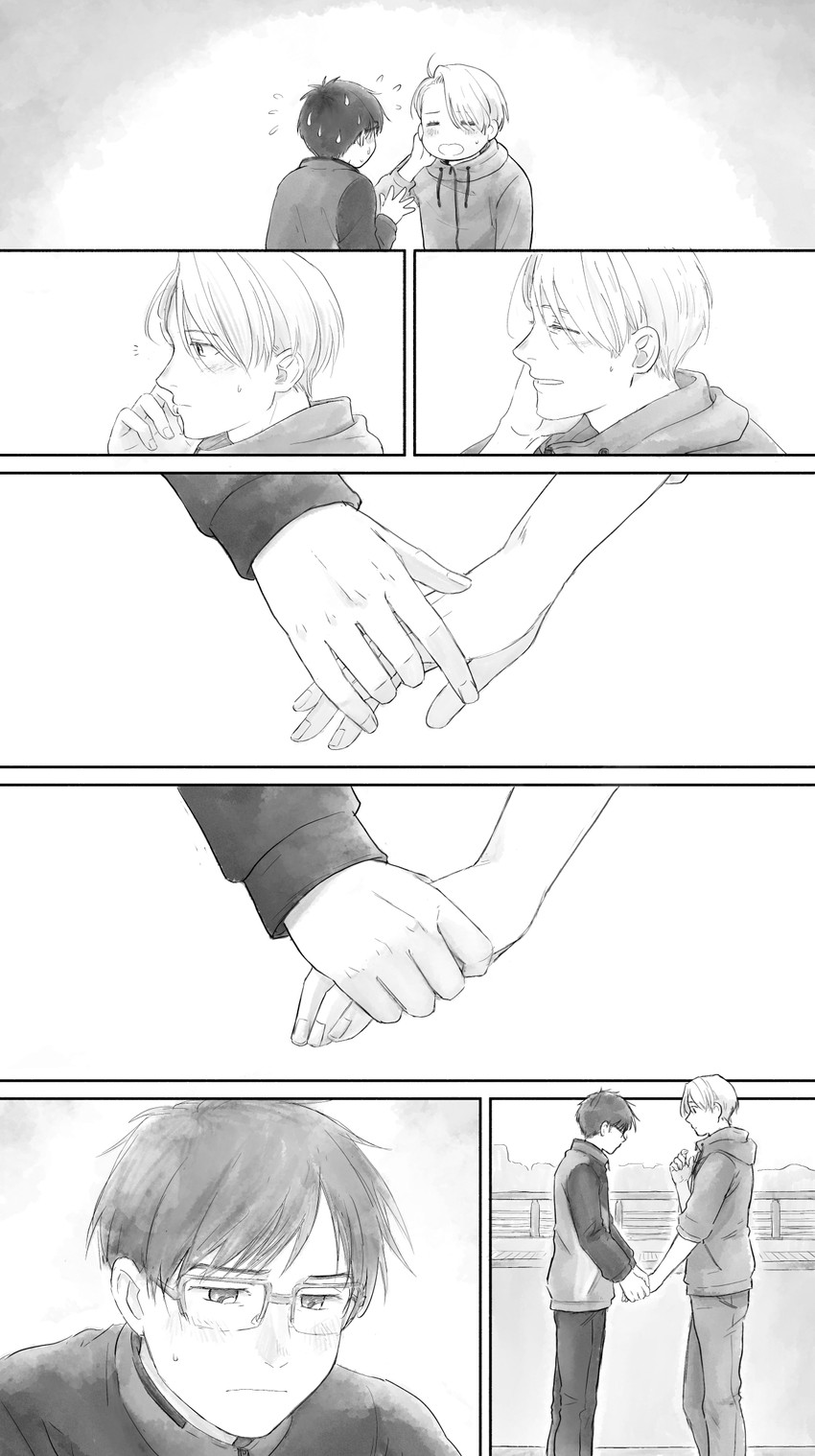 katsuki yuuri and viktor nikiforov (yuri!!! on ice) drawn by takeshi_(mononohu20)