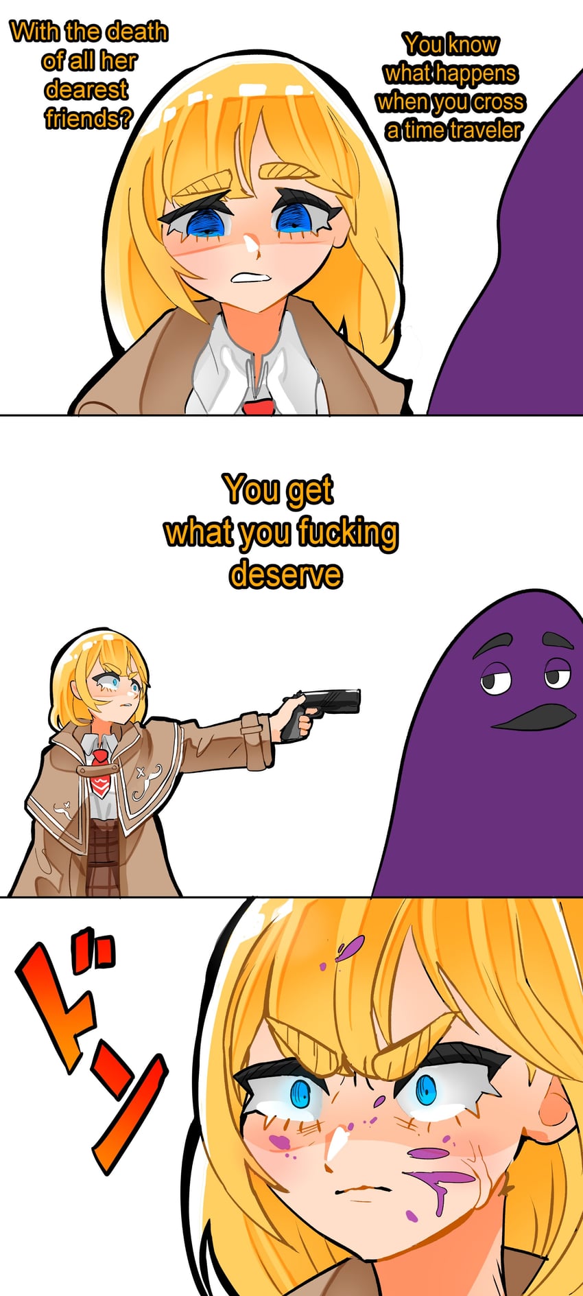 watson amelia and grimace (hololive and 5 more) drawn by daaku_(koizumi_arata)